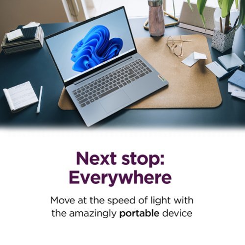 Lenovo IdeaPad Slim 3i 15.6 Full HD Laptop - Intel Processor N150 2024- 8GB Memory - 128GB UFS - Frost Blue WORLDWIDE DELIVERY