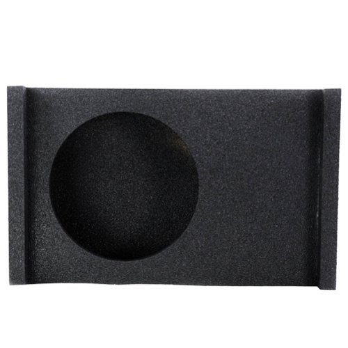 QPower - Single 12 Inch Sub Enclosure, Universal Downfire/Behind Seat Speaker Box - Black-Front_Standard 