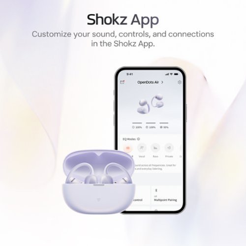 Shokz OpenDots Air Open-Ear Clip-On True Wireless Bluetooth Earbuds - Daybreak Purple BUY IN JAPAN