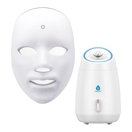 7-in-1 LED Light Therapy Face Mask & Pursonic Facial Steamer Hot Mist Moisturizing Spa Bundle - Multicolor-Front_Standard 
