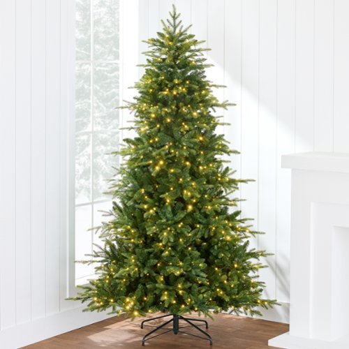 Best Choice Products - 6ft Pre-Lit Artificial Full Aspen Noble Fir Christmas Tree w/ 450 2-in-1 Glowing Micro LEDs - Green-Front_Standard 