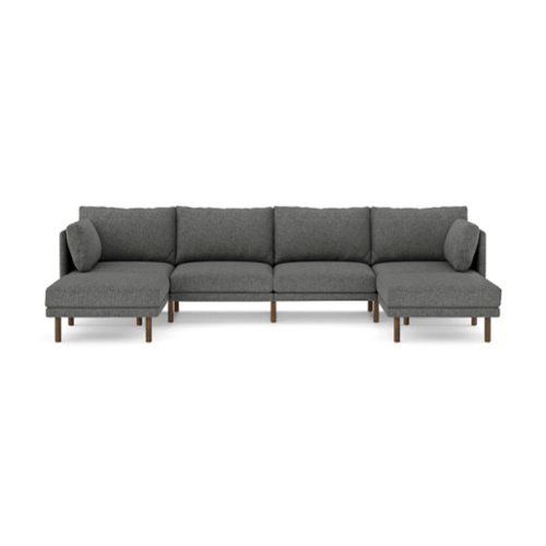 Burrow - Modern Field 4-Seat Sofa with Double Attachable Ottoman