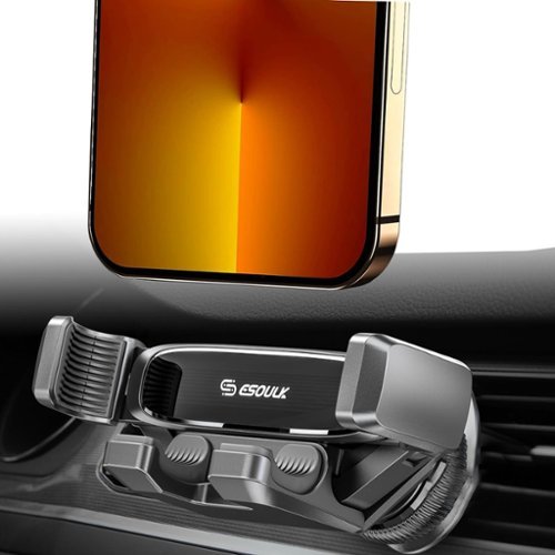 Esoulk - Gravity Car Air Vent Universal Phone Holder Mount - Black-Front_Standard 