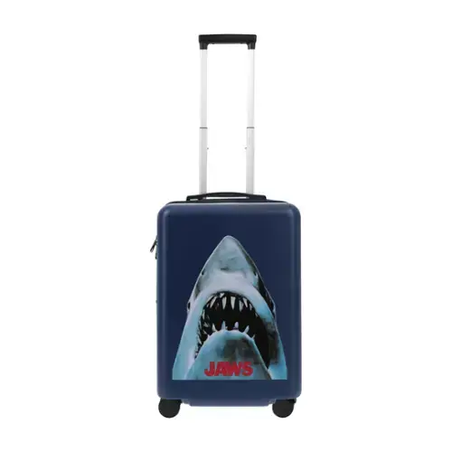 Front. Ful - NBC STUDIOS JAWS 22.5" CARRY-ON LUGGAGE - BLUE.
