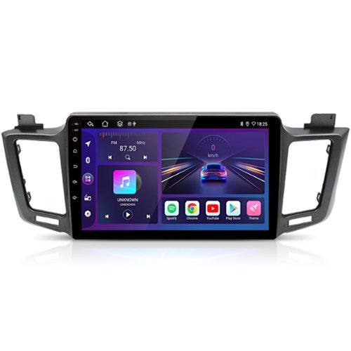 Junsun - 10" 6+128GB Android 15 carplay For Toyota RAV4 2012-2018 Car Stereo Radio GPS Navi WIFI RDS DSP SWC FM BT Small Screen - Black-Front_Standard 