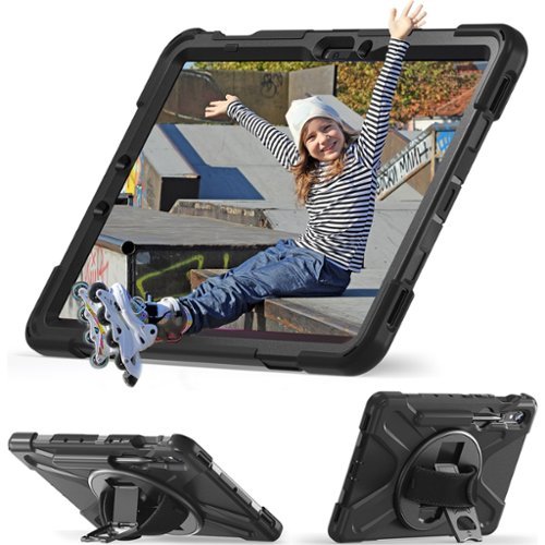 SaharaCase Raider-X Series Hand Strap Case for Samsung Galaxy Tab S10 FE, Tab S8, Tab S9, and Tab S9 FE - Black WORLDWIDE DELIVERY