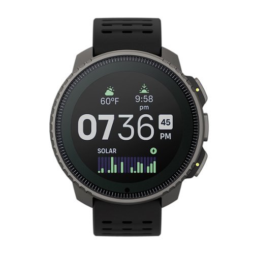 SUUNTO - Vertical: Adventure GPS Watch, Large Screen, Offline Maps, Solar Charging - Titanium/Black - Black - (2023)-Front_Standard 
