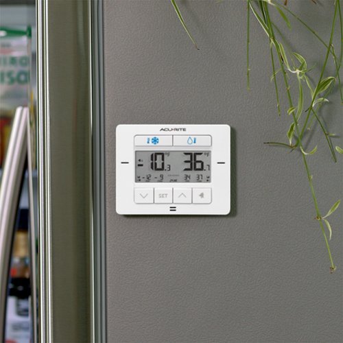 AcuRite Digital Fridge and Freezer Thermometer with Wireless Sensors - White GLOBAL SHIPPING