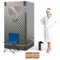 Costway - Portable Steam Sauna for Home Full Body Sauna Box with 3L Steam Generator - Gray-Front_Standard