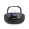 Emerson - Portable CD Player Boombox with Cassette Player Combo, Tape Recorder, AM/FM Radio, AUX Input, (EPB-3003 - Black-Front_Standard