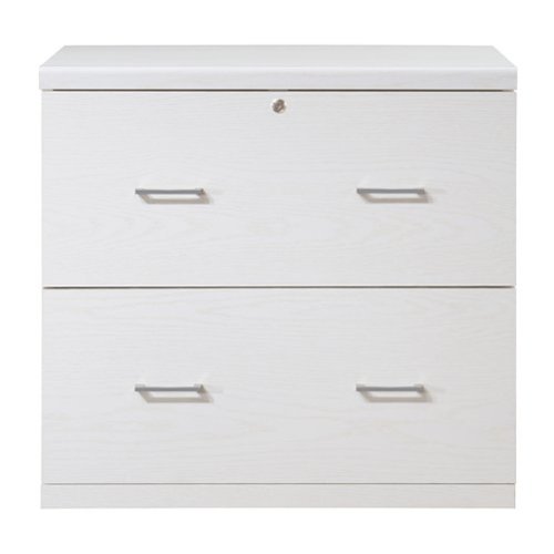 OSP Home Furnishings - Alpine 2-Drawer Lateral File with Lockdowel Fastening System - White-Front_Standard 