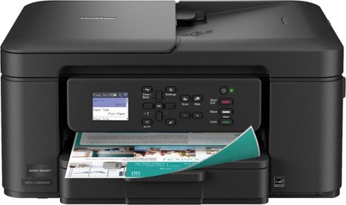 Brother - Work Smart 1360 Wireless All-in-One Refresh Subscription Eligible Inkjet Printer with Auto Duplex Printing (MFC-J1360DW) - Black