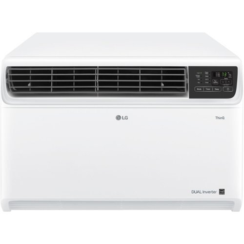 LG - 18,000 BTU 1,000 Sq. Ft. 230V Smart Window Air Conditioner - White-Front_Standard 