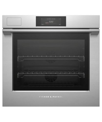 Fisher & Paykel - 30" 4.9 Cu. Ft. Single Oven w/Steam Assist, 6.8" Touchscreen, Self-Cleaning - Stainless Steel