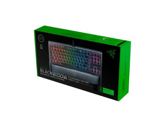 Razer BlackWidow Chroma V2 Tournament Edition TKL Wired Mechanical Green Switch Gaming Keyboard with RGB Chroma Backlighting - Black GLOBAL SHIPPING