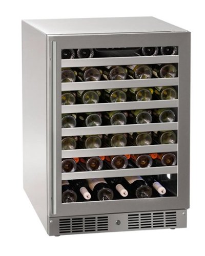 Marvel - 24"W. 5.1 Cu.Ft. Built-In Wine Refrigerator- Frame/Glass - Stainless Steel
