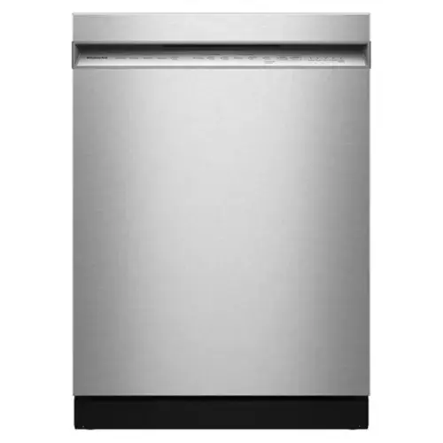 Front. KitchenAid - 24 inch Front Control Built-In Tub Dishwasher with Third Level Jet Rack and 41 dBA - Stainless Steel - PrintShield Stainless.
