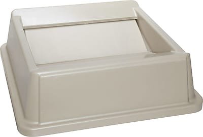 RubberMaid - Rubbermaid® Untouchable Square Swing Top Lid, Plastic, 20 1/8"W x 20 1/8"D x 6 1/4"H - Beige