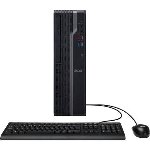 Acer - Veriton X4680G Desktop Computer - Intel i7-11700 - NVIDIA GeForce GT 720 Up to 2 GB - 8 GB Memory - 256 GB SSD - Black-Front_Standard 