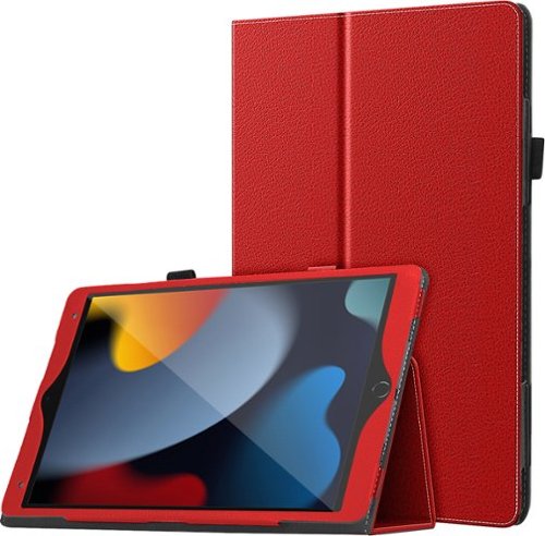 SaharaCase Bi-Fold Folio Case for Apple iPad 10.2 (8th Generation 2020 and 9th Generation 2021) - Red WORLDWIDE DELIVERY