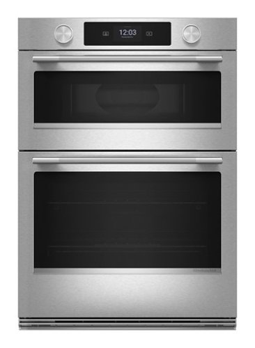 KitchenAid - 30-inch Smart Built-In Electric Double Wall Combination with Microwave and Assisted Cooking Modes - Stainless Steel-Front_Standard 