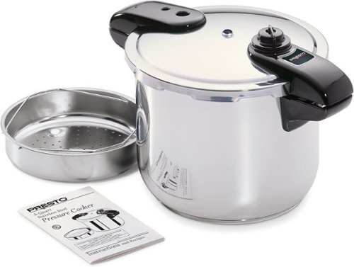 Presto® - 8-Quart Pressure Cooker - Stainless steel-Front_Standard 