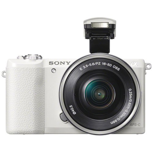 Sony Alpha a5100 Mirrorless Camera (White) w 16 50mm Lens + 64GB
