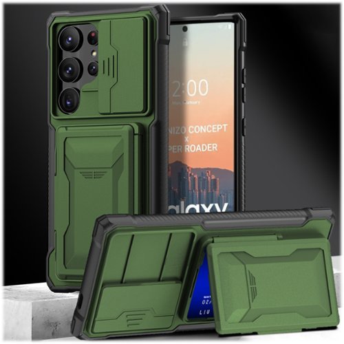 SaharaCase ArmorElite Wallet Case for Samsung Galaxy S24 Ultra - Military Green BUY ONLINE