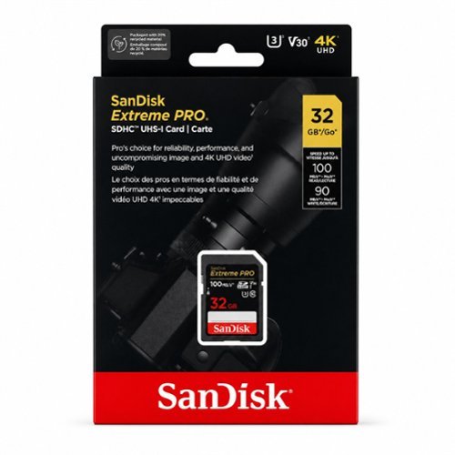 SANDISK Extreme Pro 32GB SDHC UHS I Memory Card 3 Pack - Best Buy