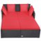 Costway - Outdoor Patio Rattan Daybed Pillows Cushioned Sofa Furniture - Red-Front_Standard