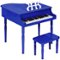 Best Choice Products - Kids Classic 30-Key Mini Piano w/ Lid, Bench, Folding Music Rack, Song Book, Stickers - Dark Blue-Front_Standard