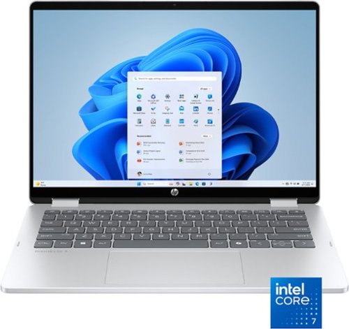 HP - OmniBook 5 Flip 2-in-1 14" 2K Touch-Screen Laptop - Intel Core 7 150U 2024- 16GB Memory - 512GB SSD - Glacier Silver-Front_Standard 