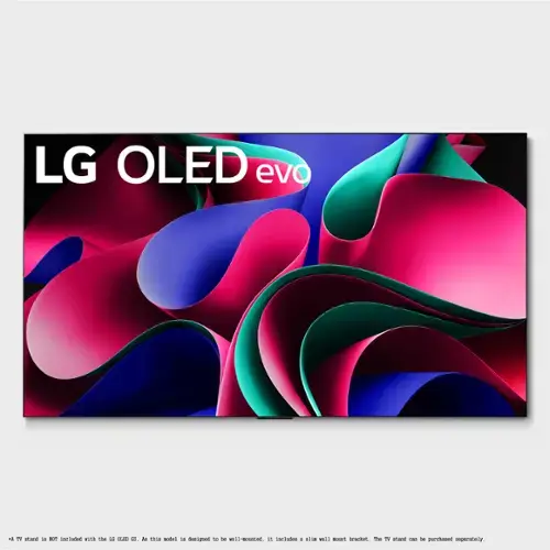 LG OLED evo Al EV stand is included with the LG OLED 43. This model is designed to be wall-mounted. It includes a slim wall mount bracket. The TV stand can be purchased separately.