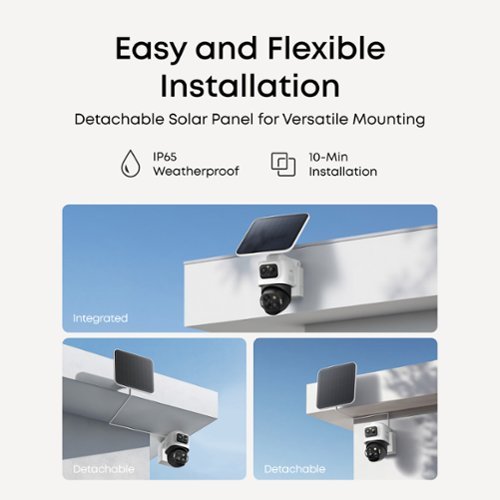 eufy Cam S4 Triple Lens Wireless Solar Security Camera with 360° View, Auto Tracking, No Monthly Fees - White BUY ONLINE