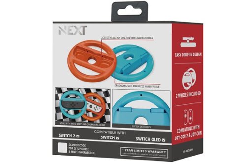 NEXT Universal Joy-Con 2 and Joy-Con Racing Wheel 2-Pack for Mario Kart and other racing games for Nintendo Switch 2 & Switch - Orange/Blue SHOP ONLINE
