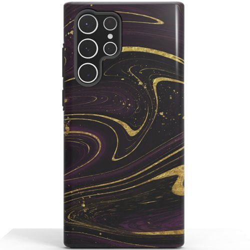 ArtsCase - StrongFit Designers Case for Samsung S22 Ultra - Purple / Marble-Front_Standard 