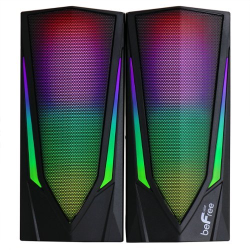  beFree Sound - 2.0 Computer Gaming Speakers with LED RGB Lights - Black
