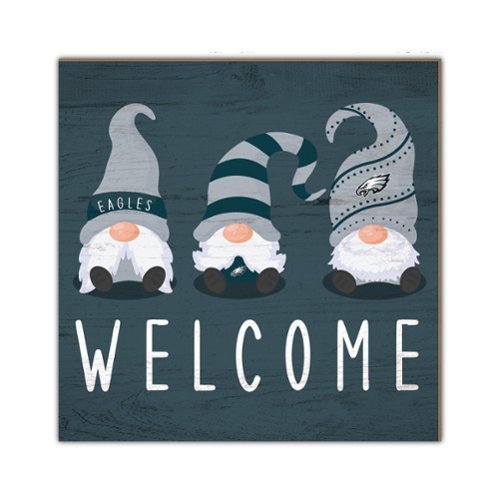 Fan Creations - Philadelphia Eagles 10'' x 10'' Welcome Gnomes Sign - Multicolor-Front_Standard 