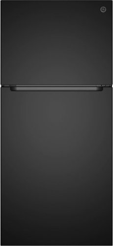 GE - 30 in. Wide 19 Cu. Ft. Freestanding Garage Ready Top Freezer Refrigerator with Bright LED Lighting - Black