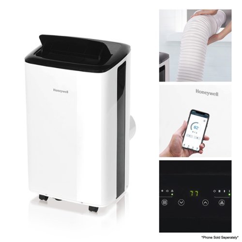 Honeywell - 550. Sq. Ft Portable Air Conditioner - White-Front_Standard 