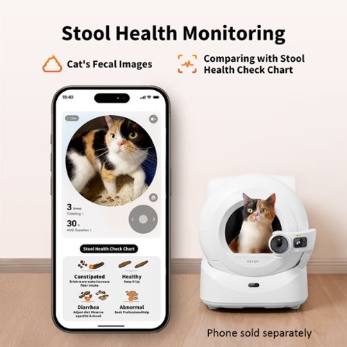 Petkit Purobot Ultra Self-Cleaning AI Litter Box with Facial Recognition - White WHERE TO BUY