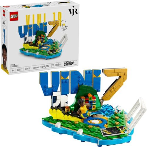 LEGO Editions Vini Jr. – Soccer Highlights - Building Set for Boys & Girls, Ages 10+ - Collectible Soccer Gift W/Plaque - Kids Bedroom or Shelf Decor - 43027