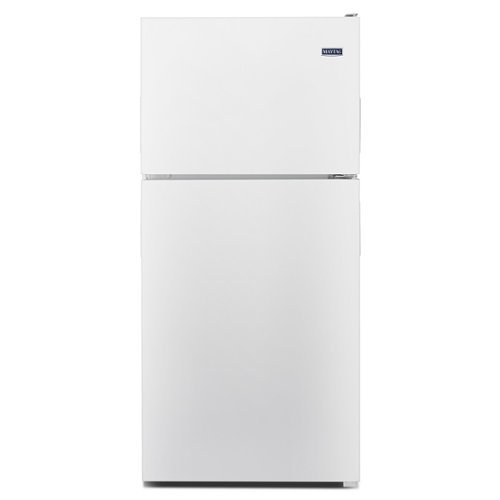Maytag - 20.5 Cu. Ft. Top Freezer Refrigerator with PowerCold Feature - White Ice-Front_Standard 