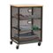 Mind Reader - Cart with Drawers, Laundry Organizer, Storage, Bathroom, Kitchen, Metal Mesh, 15.75"L x 13"W x 24.25"H - Black-Front_Standard