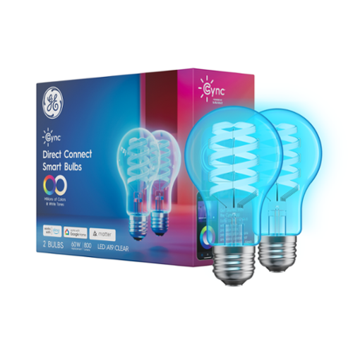 Cync - DC Clear 60W A19 - Matter/Savant (2-Pack) - Full Color