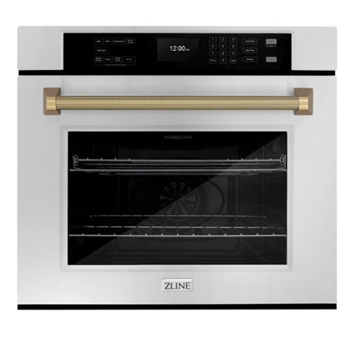 ZLINE - Autograph 30 in. True Convection Single Wall Oven & Bronze Helix Handle (WASZ-30-KCB) - Stainless Steel