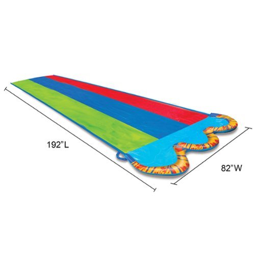 Banzai Kids Triple Racer Water Slide, Length: 16 ft, Width: 82 in, Inflatable Outdoor Backyard Water Slide Splash Toy WORLDWIDE DELIVERY