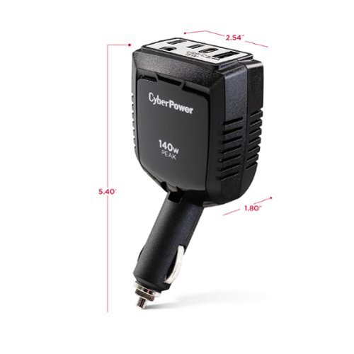 CyberPower M140BUC 140 W Power Inverter - Black BUY ONLINE