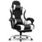 GTPlayer - Gaming Chair Breathable Fabric Ergonomic Computer Desk Chair - BlackWhite-Front_Standard