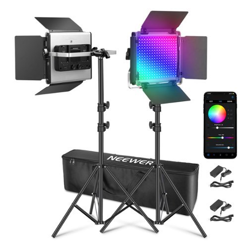 Neewer Upgraded 660 PRO II RGB LED Light Kit (2 Pack) APP